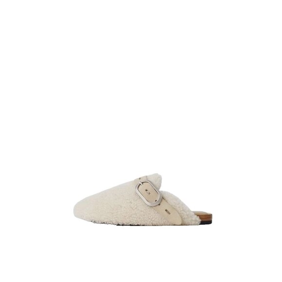 Rag & Bone Ansley Slide Shearling Shoe/Clog/Slide Antique White Size 10/40 - Picture 1 of 8